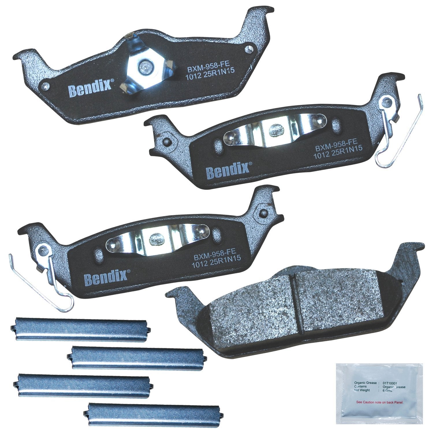 Bendix Priority1 CFM1012 rear brake pad for Ford F-150 with precise fit and reliable stopping.