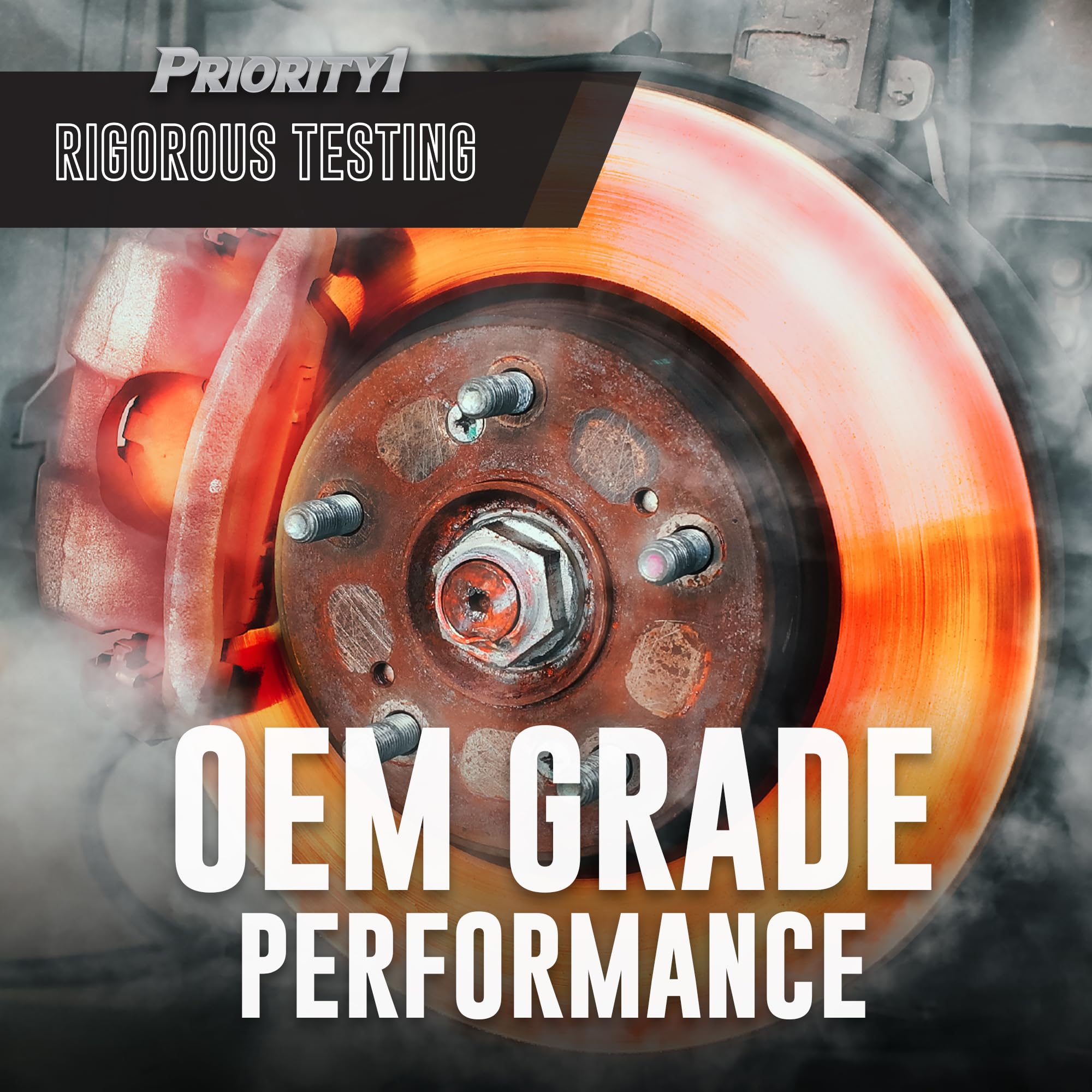 Installation hardware included for easy front brake pad replacement.
