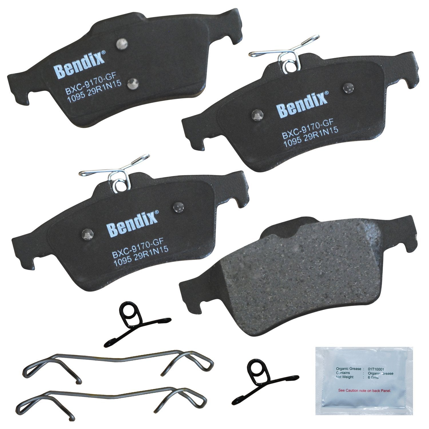 Bendix Priority1 rear ceramic brake pad for quiet, reliable stopping.