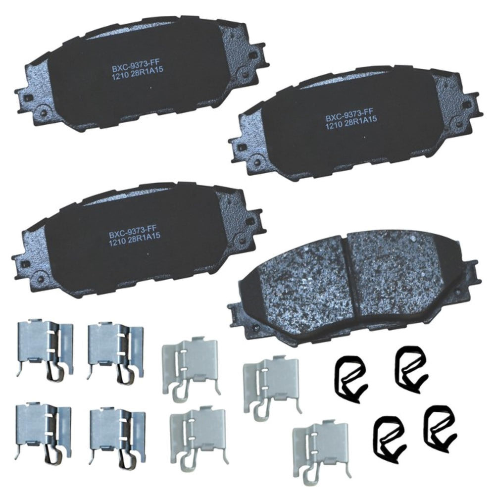 Bendix front packaging showing pads and part number, conveying correct fit