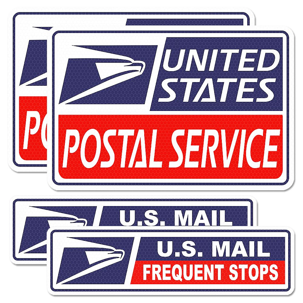 BENEKIY blue reflective mail magnet sign improves nighttime visibility.