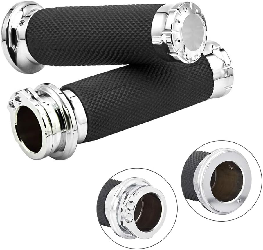Benlari 1inch handlebar grip chrome for enhanced control