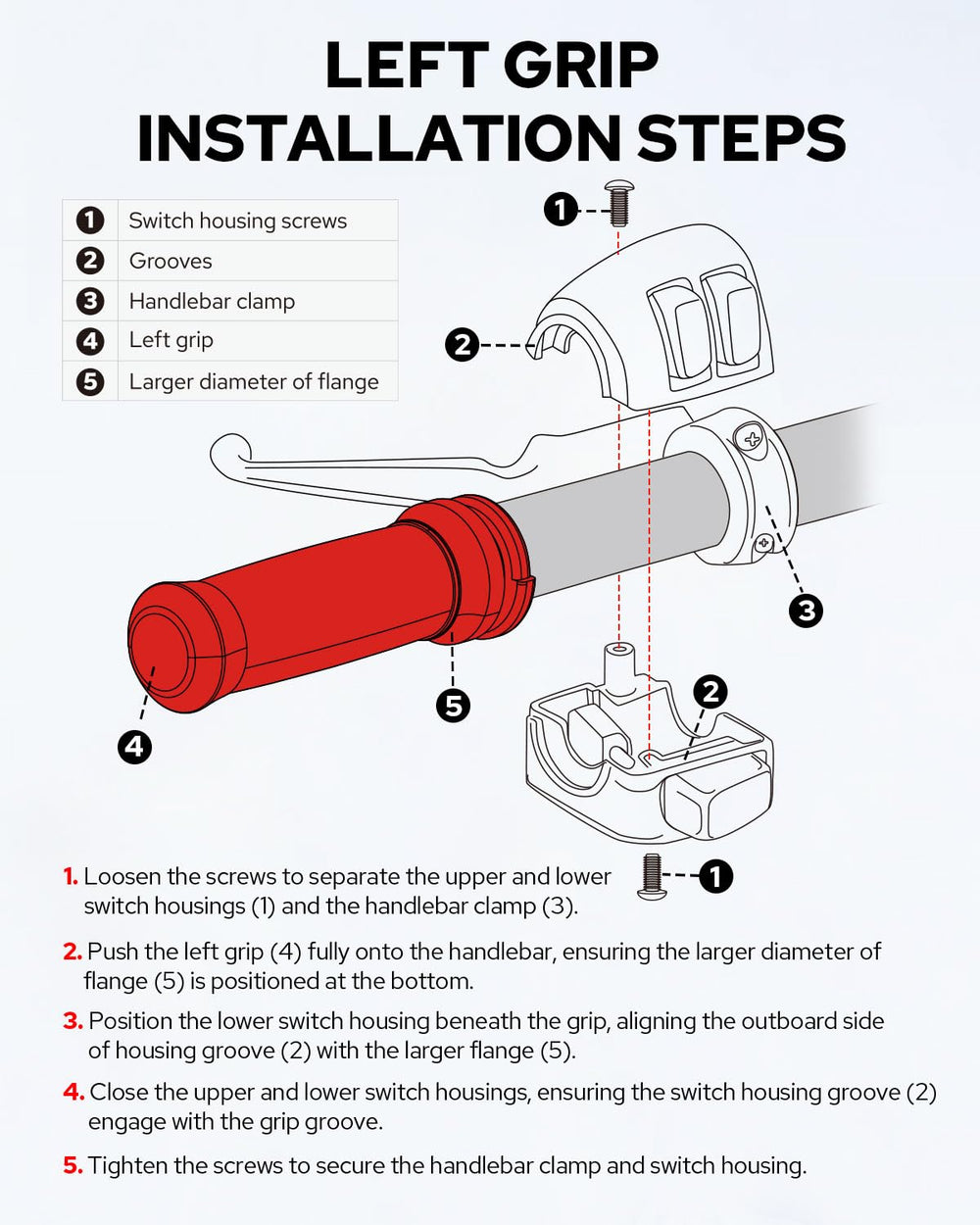 Benlari aluminum and soft rubber construction offers strength and durability.