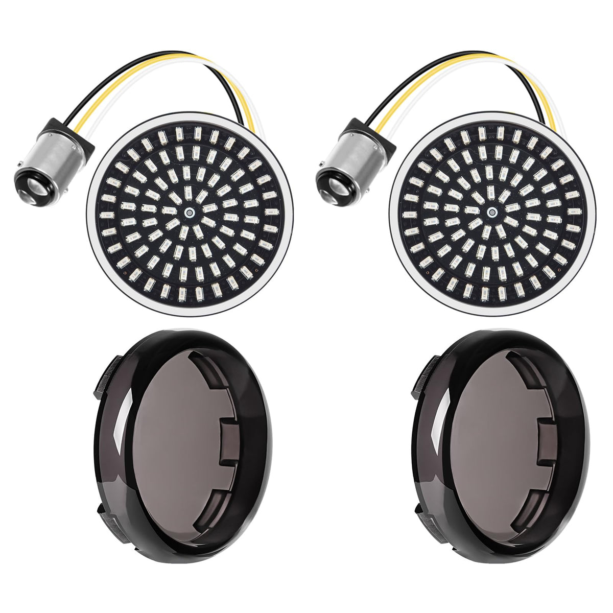 Benlari 2-inch rear turn signal with 81 LEDs for Harley enhances night visibility.