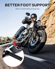 Benlari anti-slip design foot pegs provide secure footing on wet roads