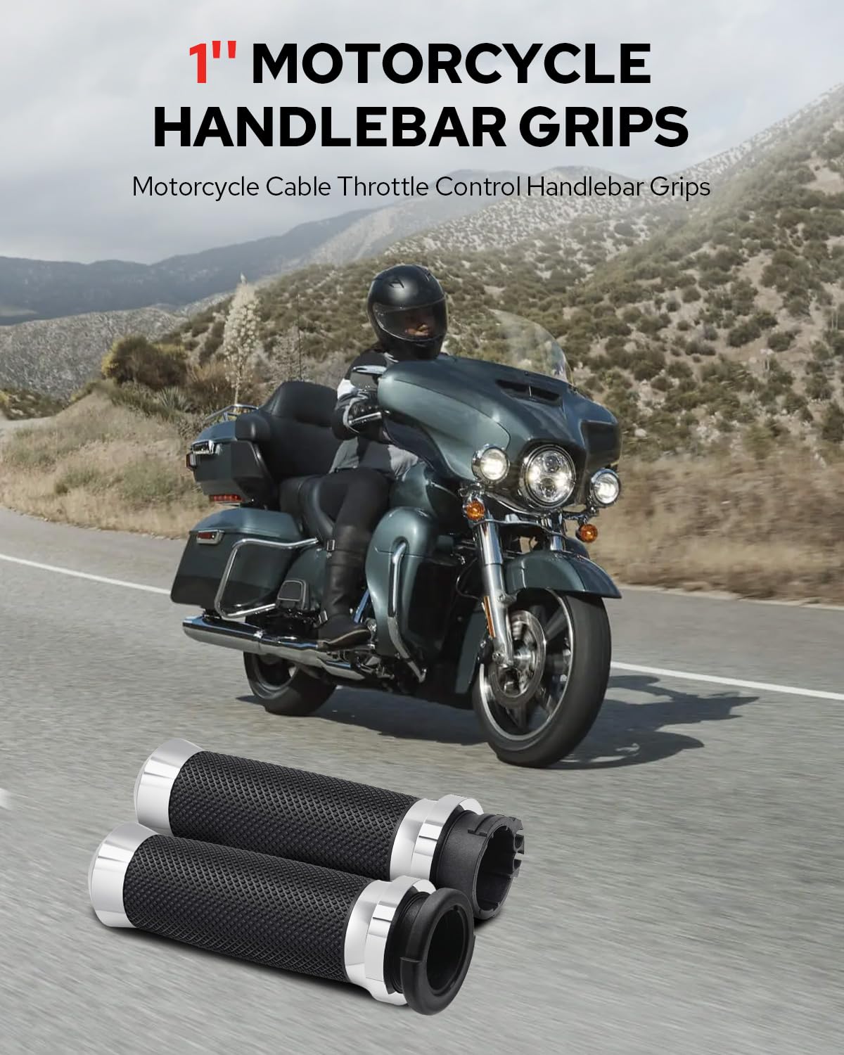 Benlari anti-slip vibration-damping grips reduce hand fatigue on rough roads.