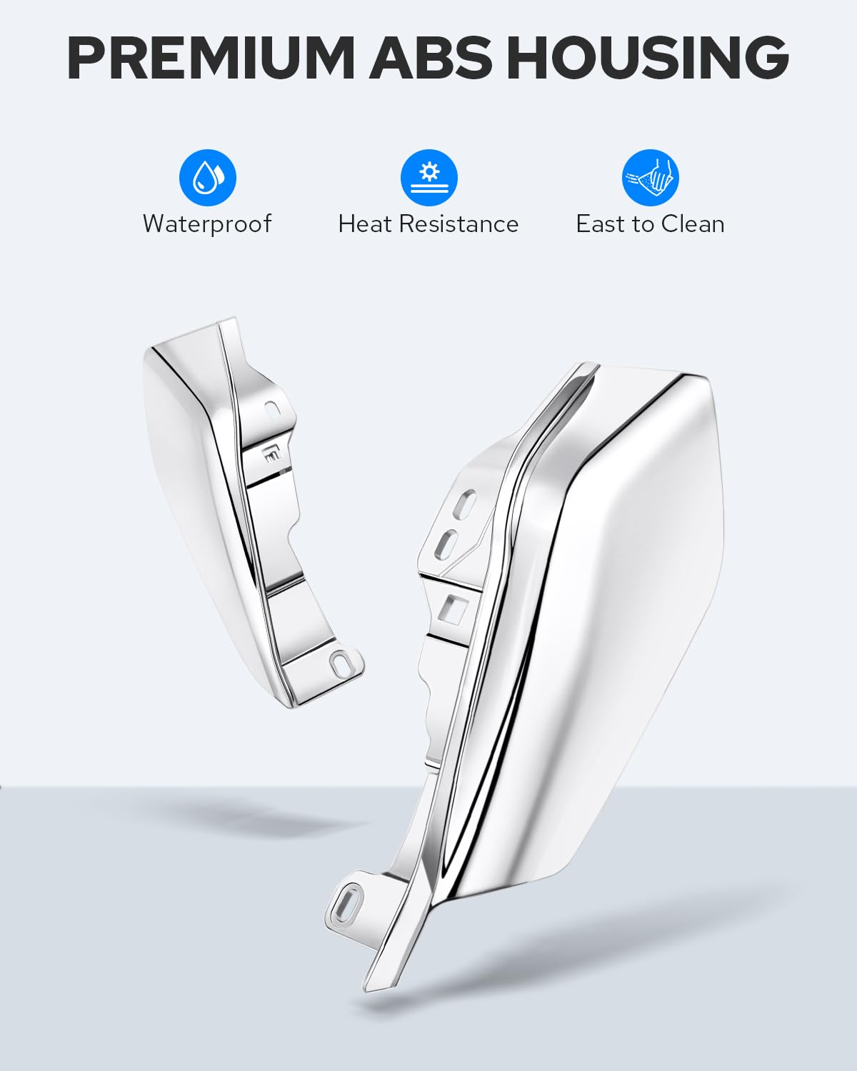 Benlari chrome mid-frame air deflectors rust-free ABS for durability