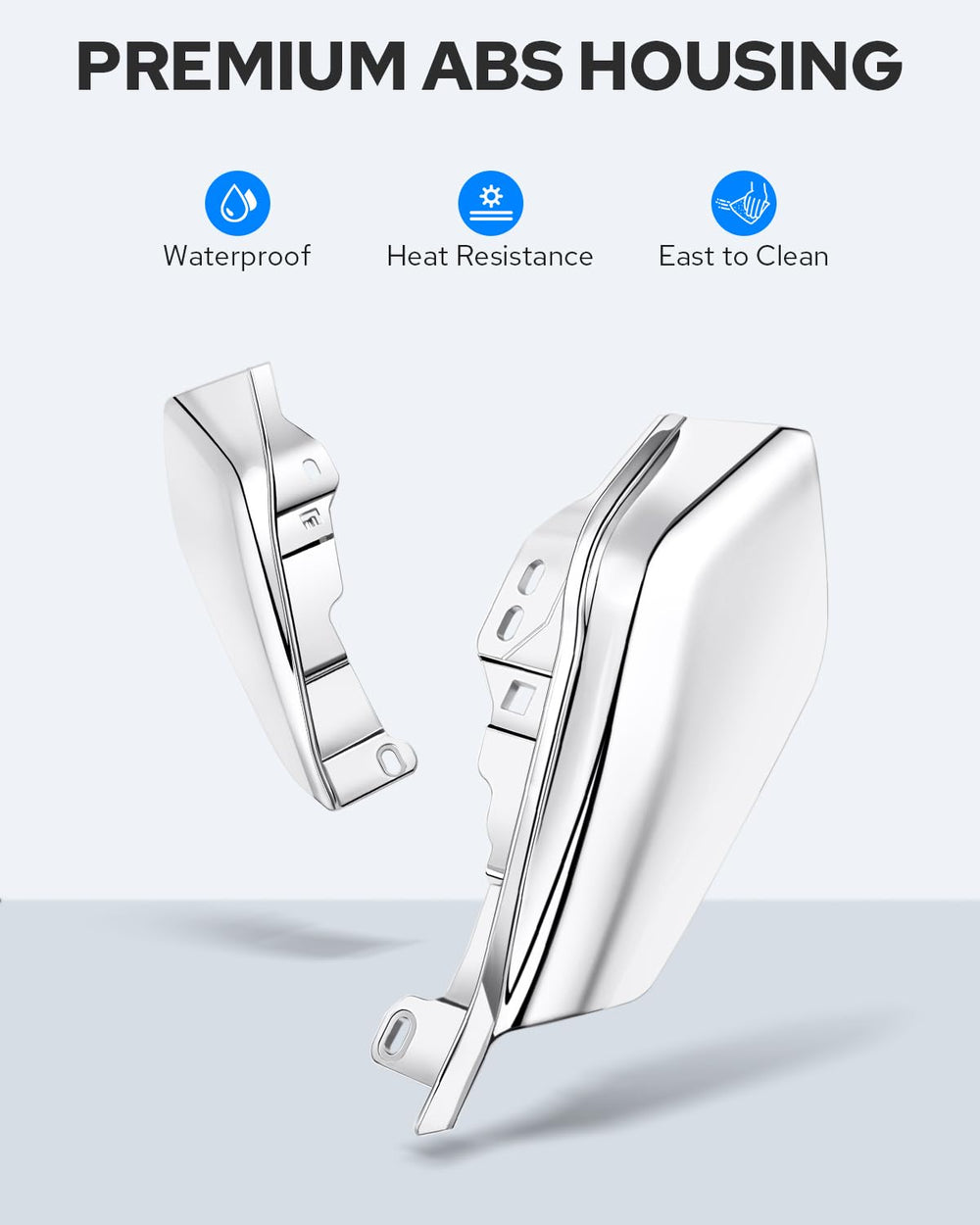 Benlari chrome mid-frame air deflectors rust-free ABS for durability