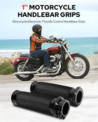 Benlari CNC aluminum grip on Harley demonstrates rust-resistant construction for long rides.