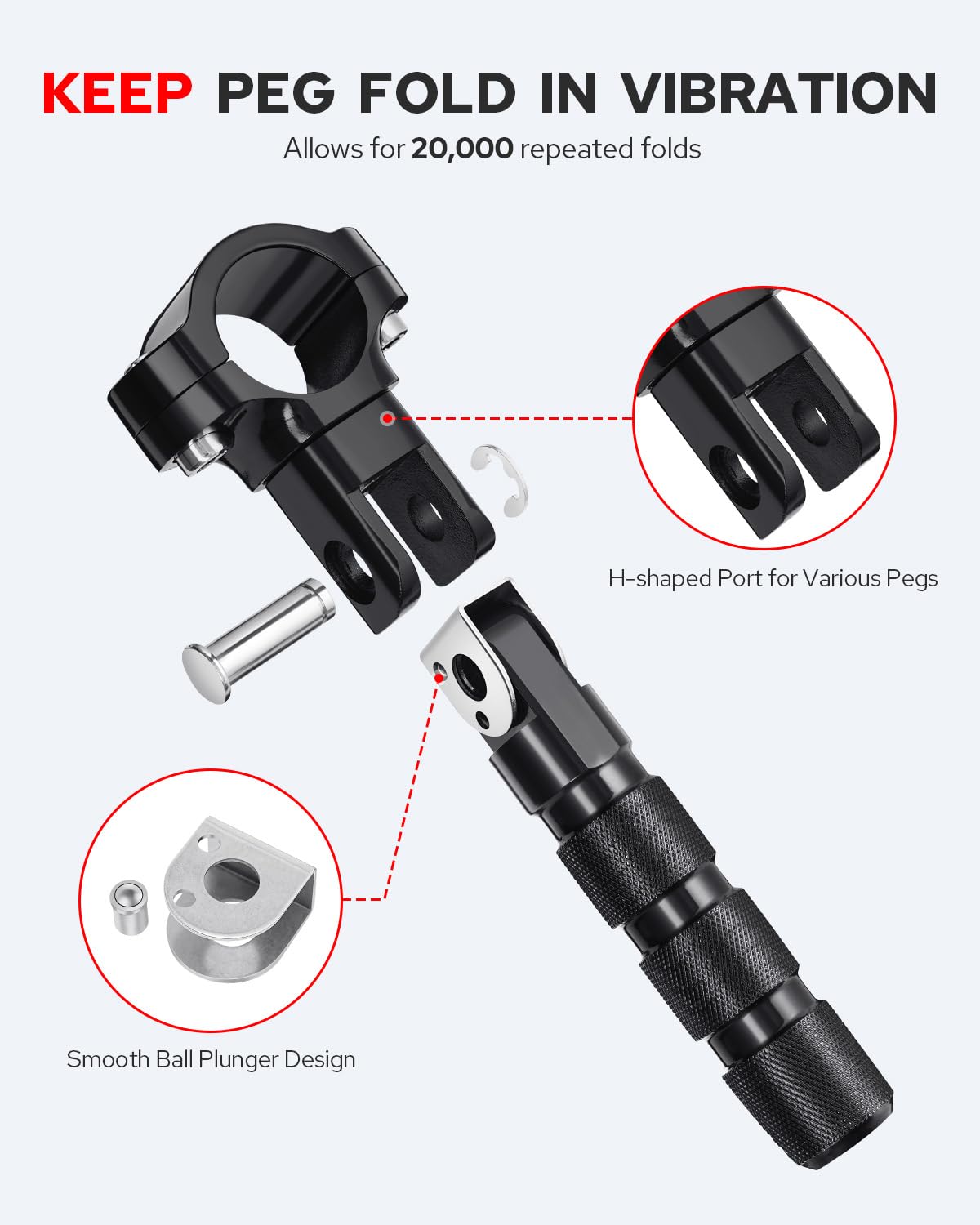 Benlari CNC highway pegs ball-joint connection supports up to 20,000 folds.