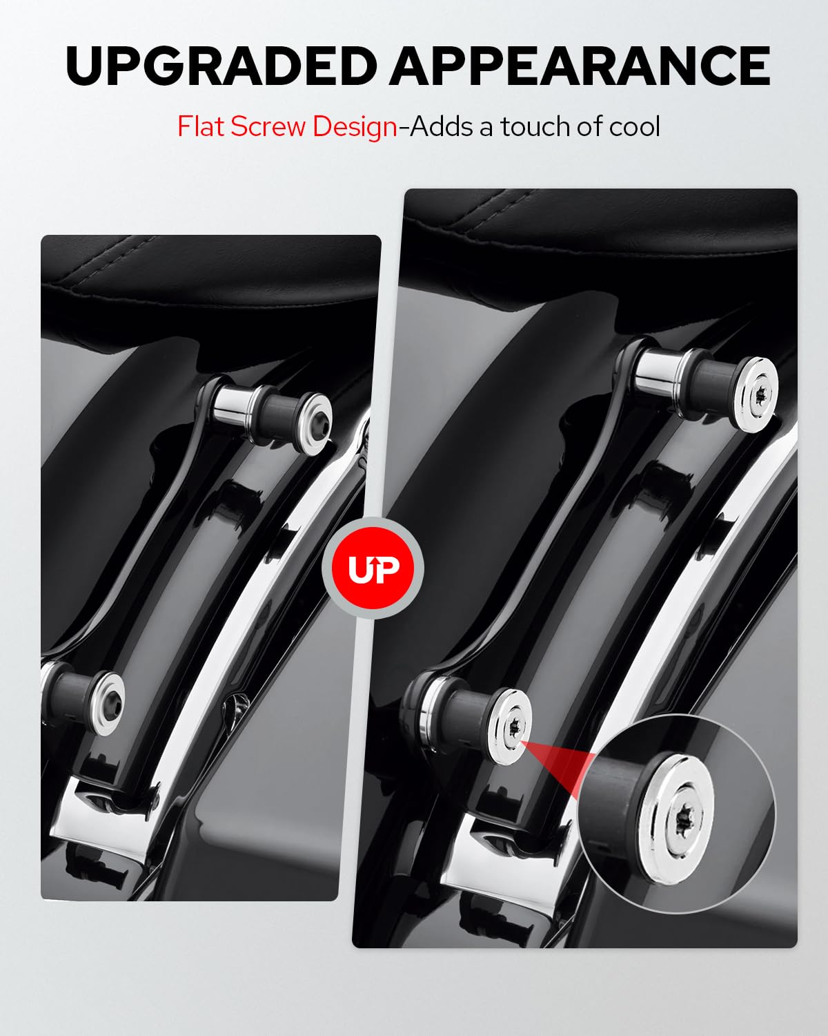 Chrome-finish Benlari hardware detail showing durable construction