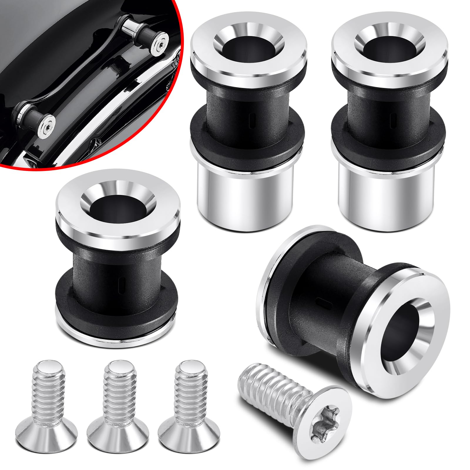 Benlari docking hardware kit for Harley 2009-2024 assembly and secure mounting