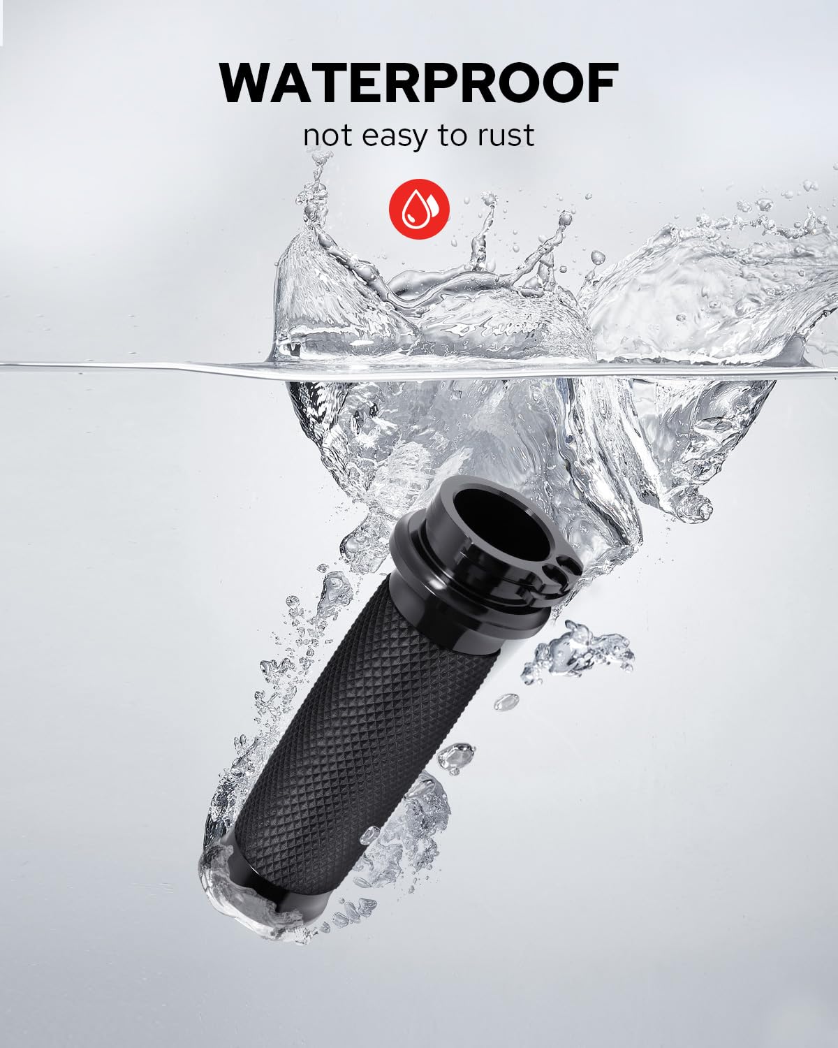 Benlari ergonomic anti-slip rubber grip improves control in wet conditions.