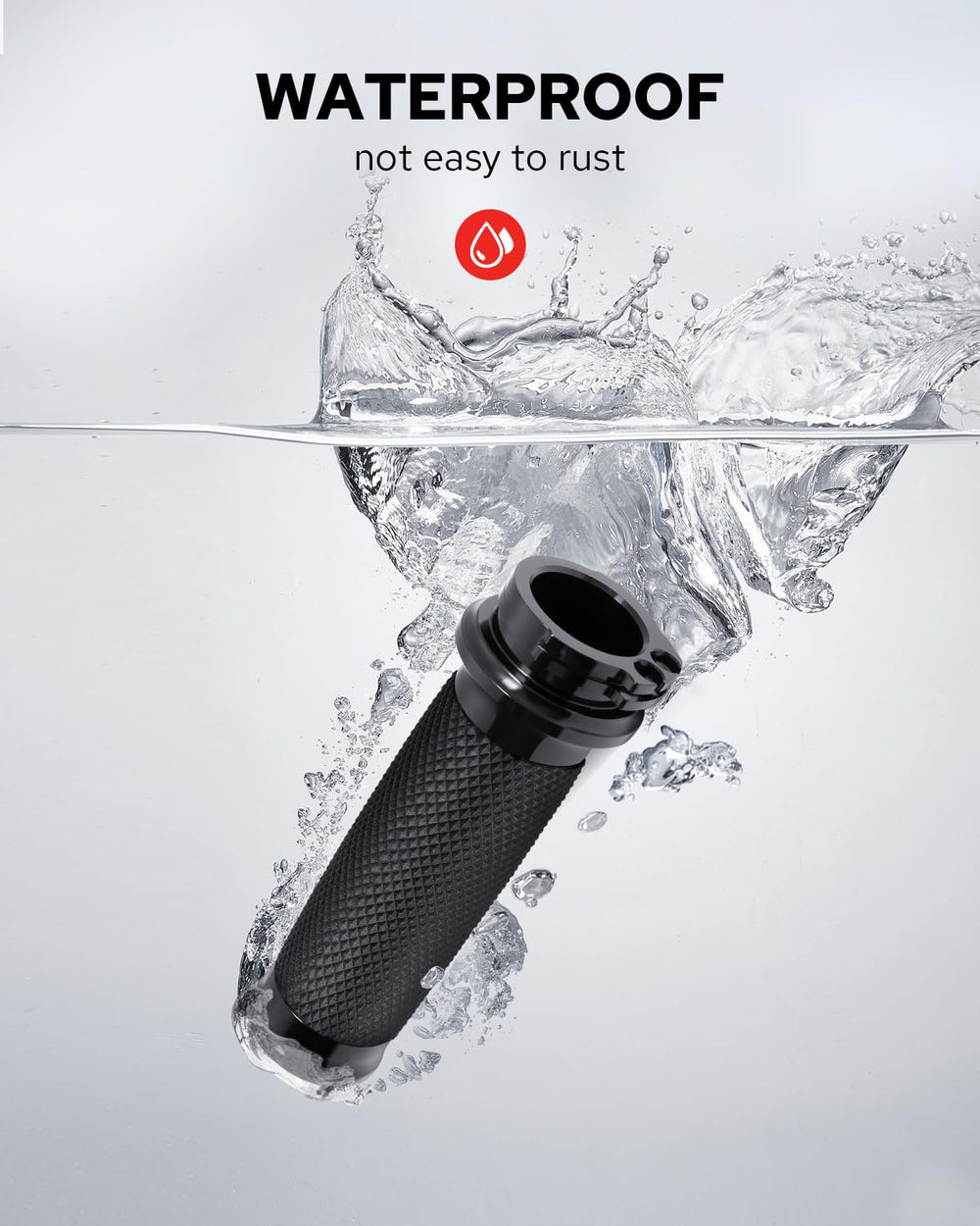 Benlari ergonomic anti-slip rubber grip improves control in wet conditions.