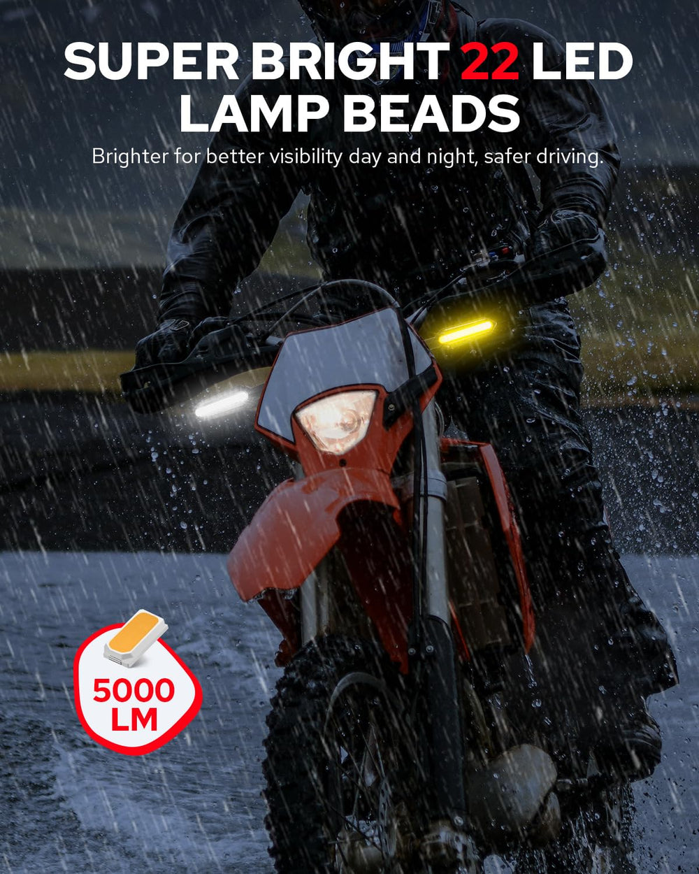 Benlari flowing LED rear turn signal clearly signals to following drivers