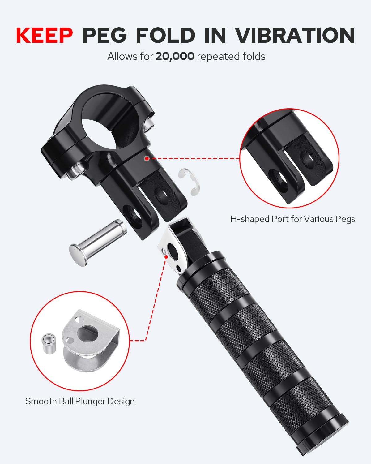 Spacers included help fit a range of guards and crash bars