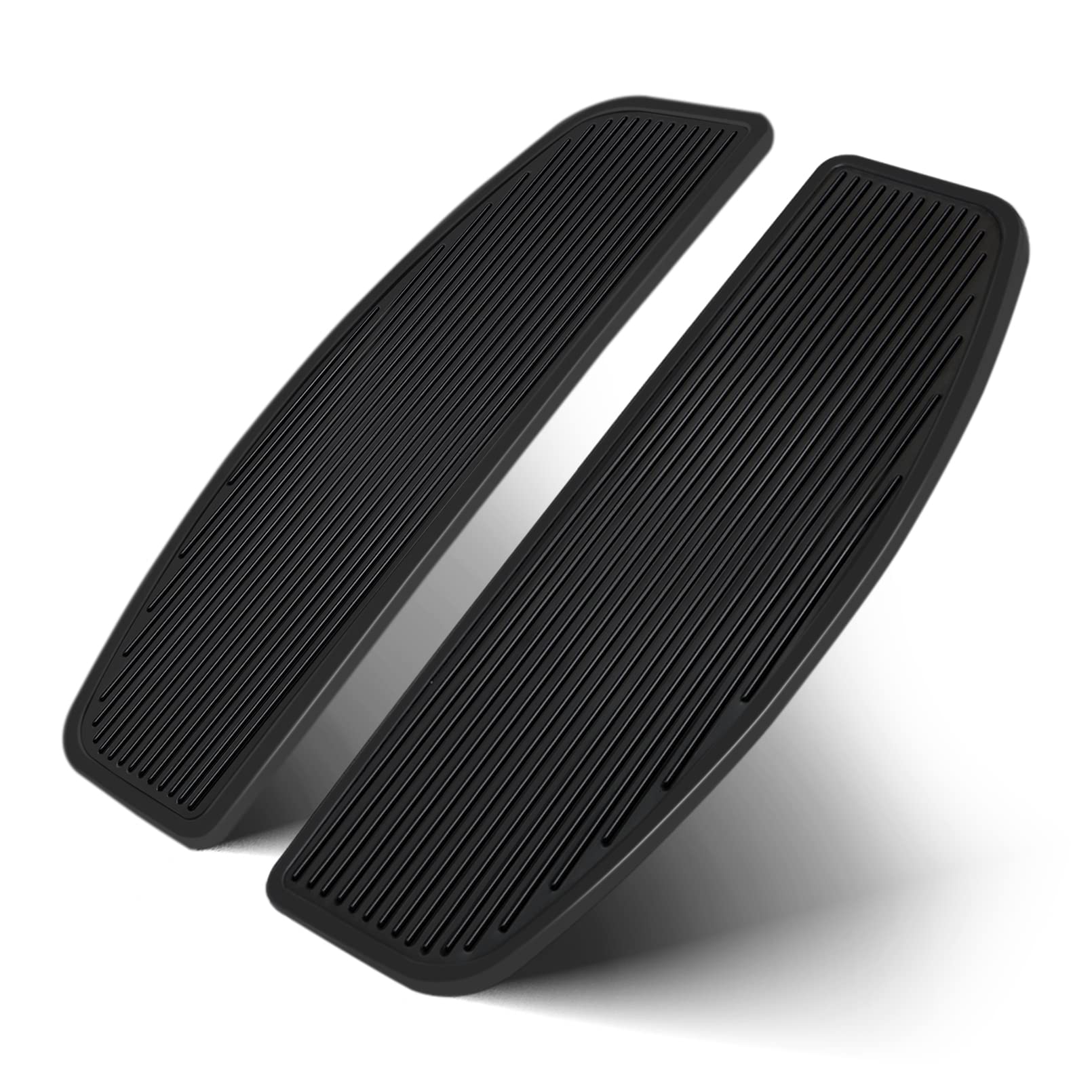 Benlari front rider footboard inserts improve grip for Harley touring riders.