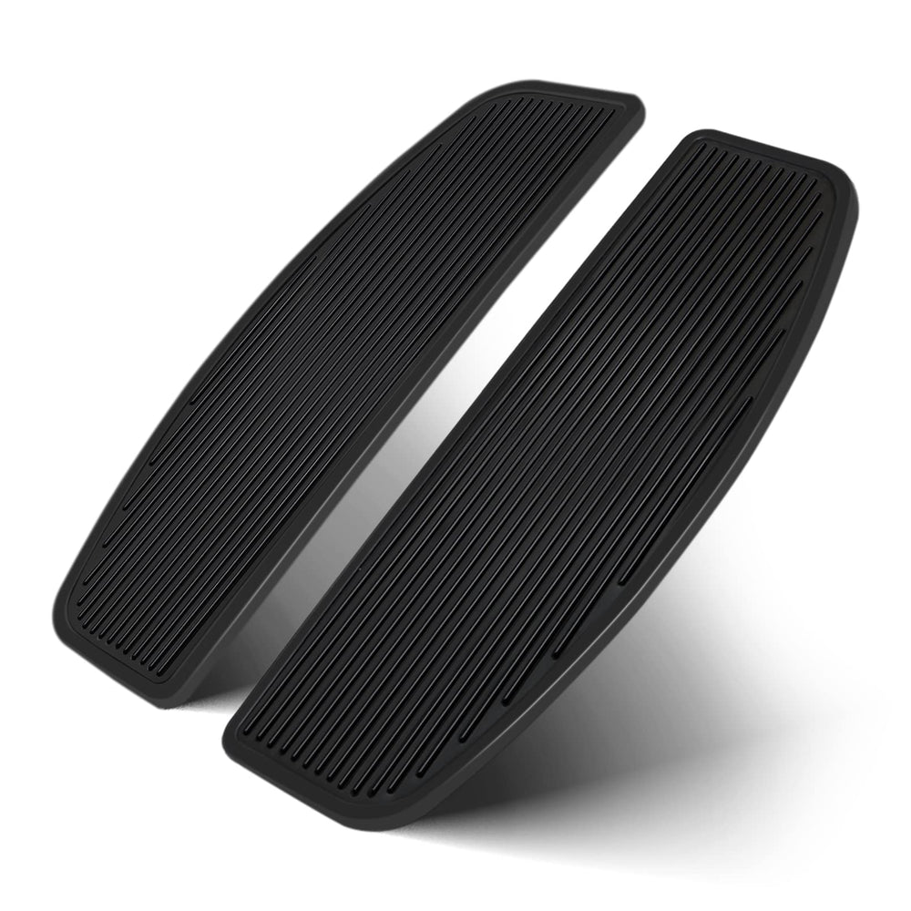 Benlari front rider footboard inserts improve grip for Harley touring riders.