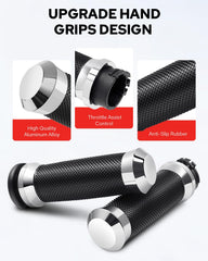 Benlari Harley grips clamp-install view showing quick tool-free fitting.