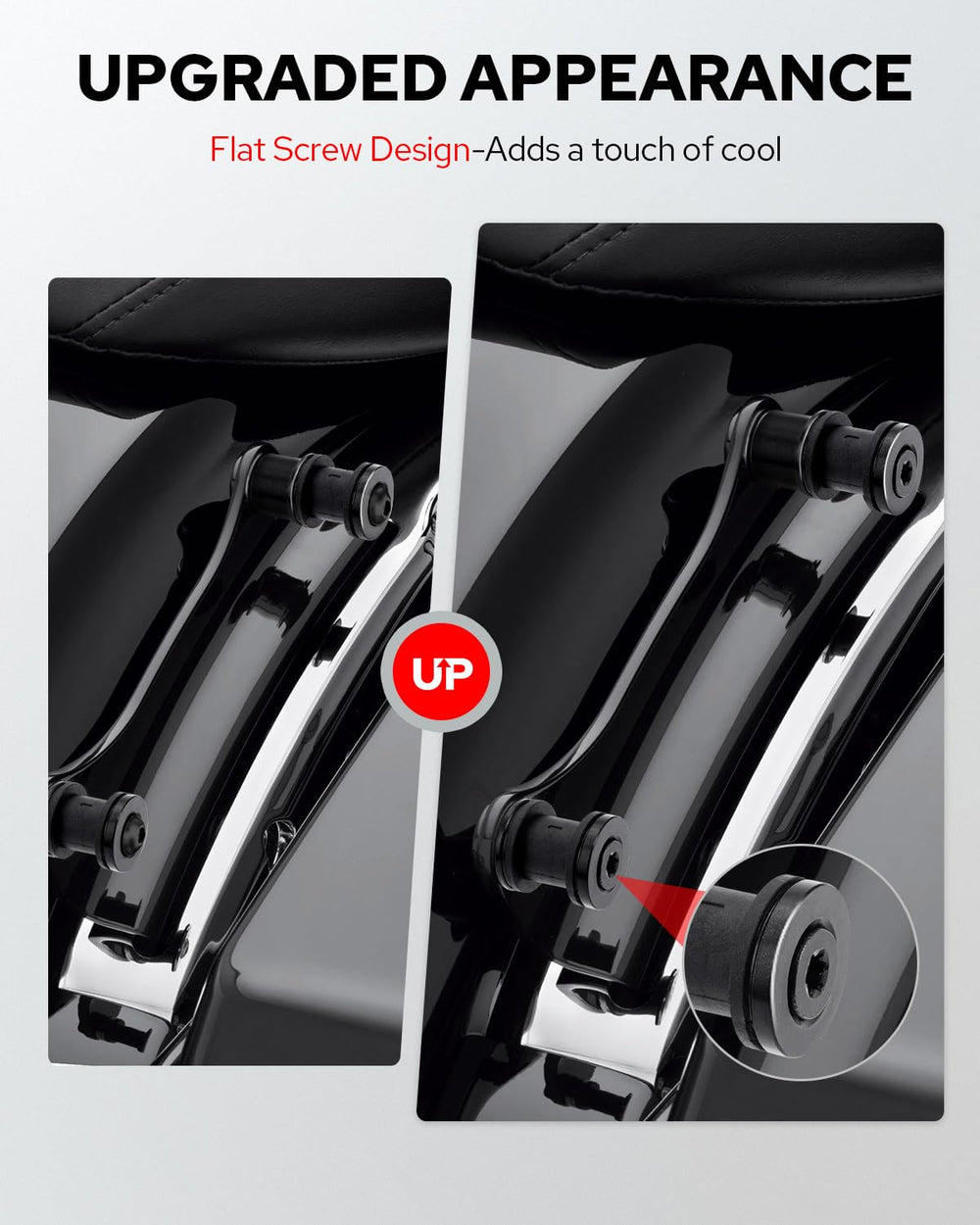Benlari Harley touring docking system fits wide models for secure luggage mounting.