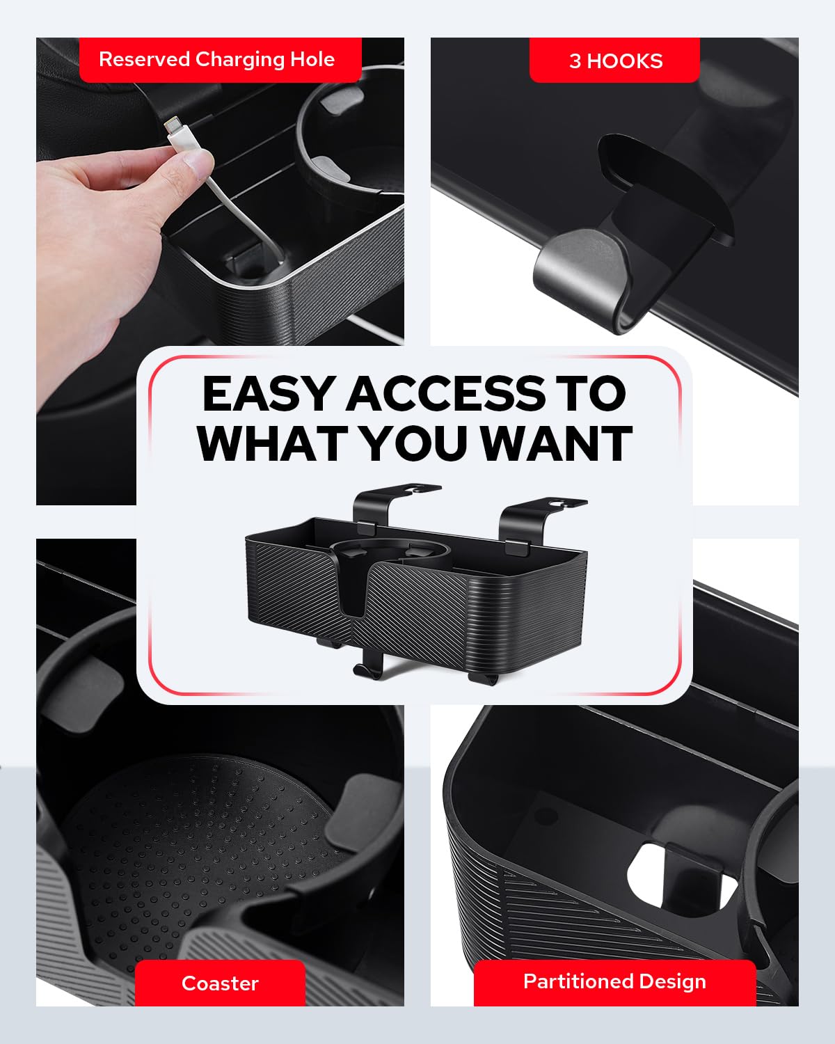 Benlari durable construction with non-slip pads keeps items secure during travel