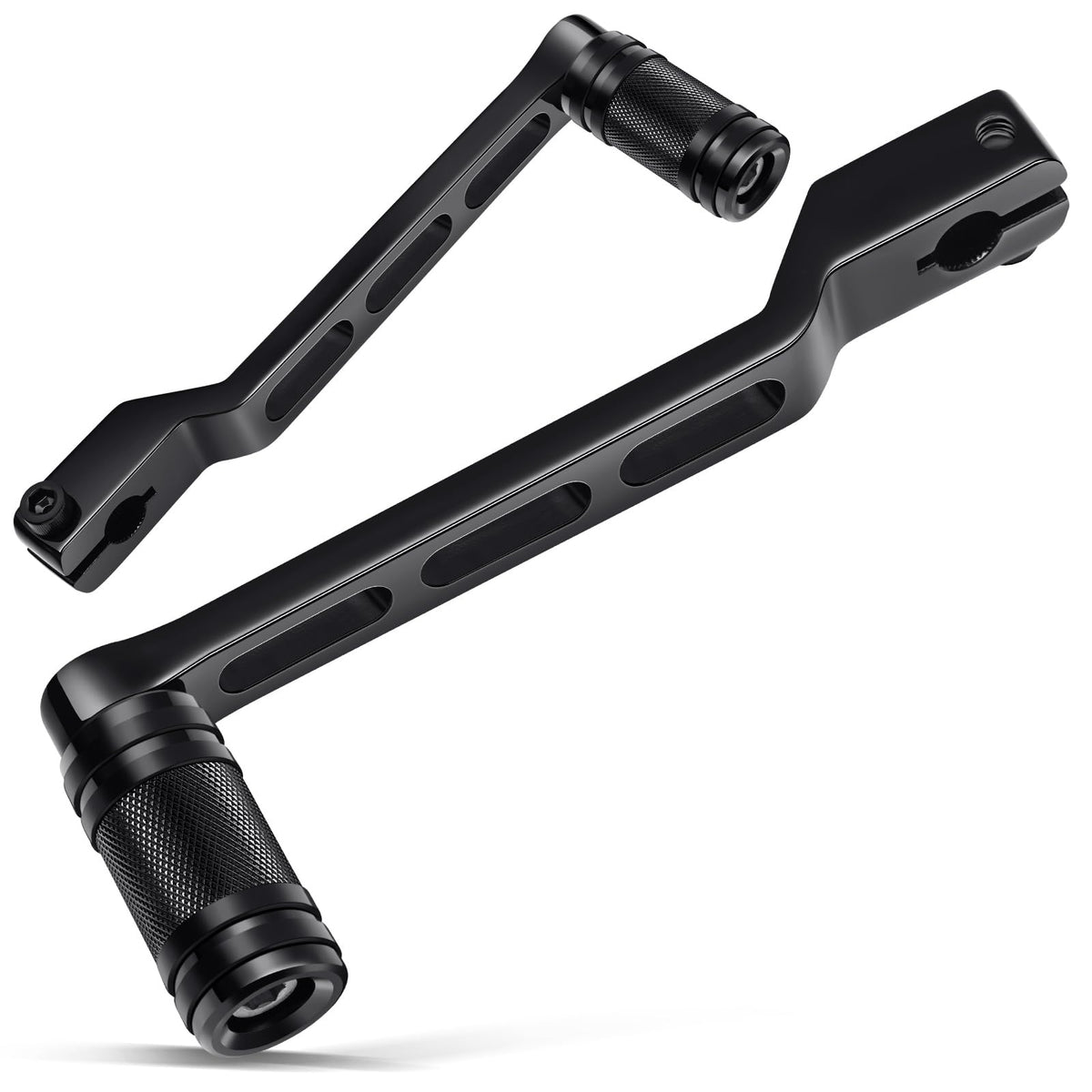 Benlari heel toe shifter pegs closeup with durable black finish