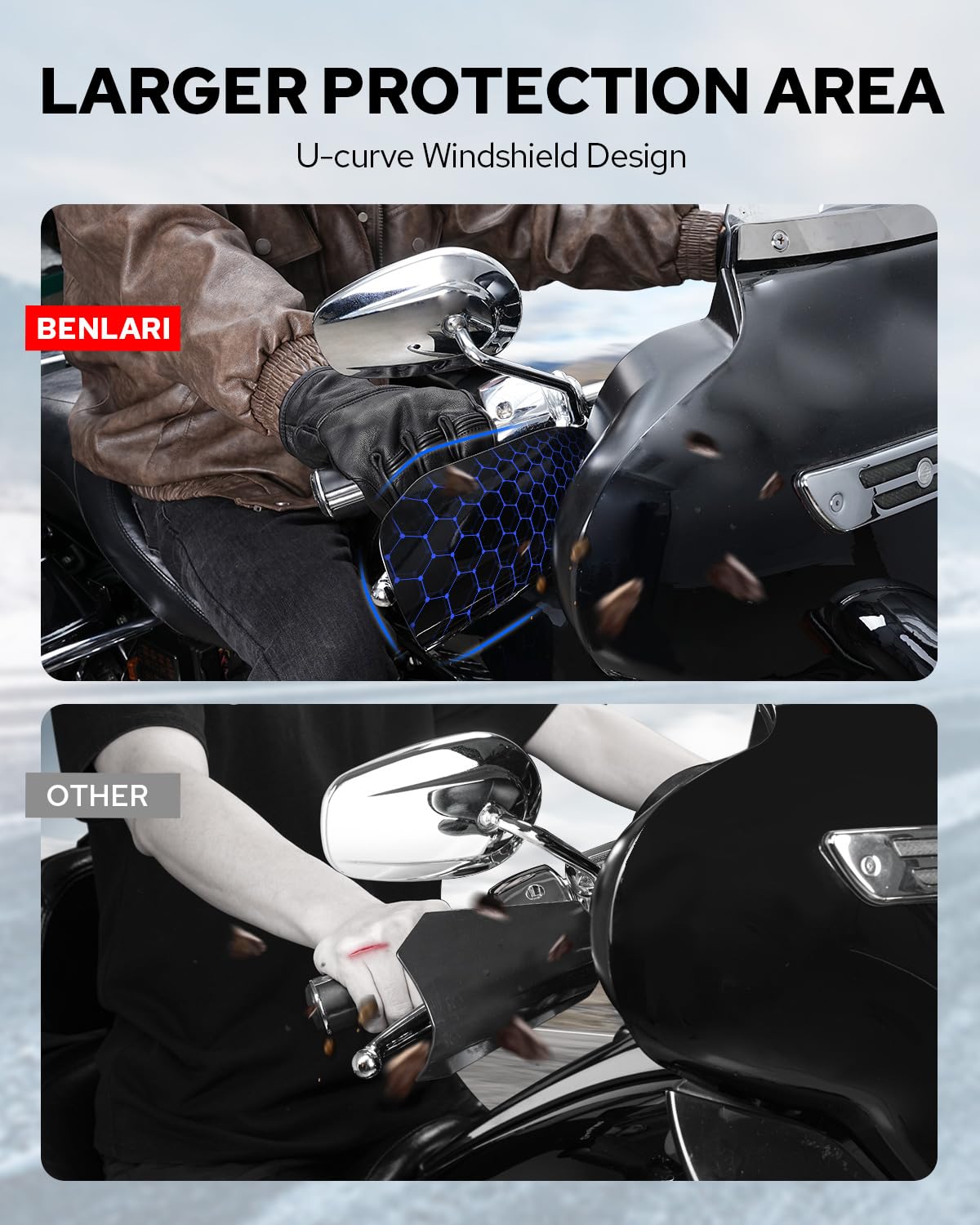 Includes two handguards, two short brackets, one long bracket, and installation instructions.