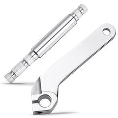 Benlari inner shifter lever shaft assembly highlights durable chrome finish for Harley Touring.