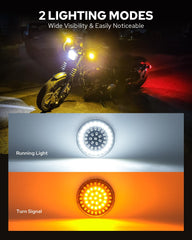 Benlari smoked lens with IP67 protection keeps signals clear in rain.