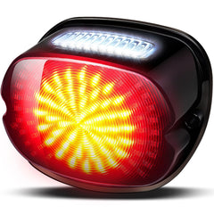 Benlari LED tail light on Harley brake light for safer braking.