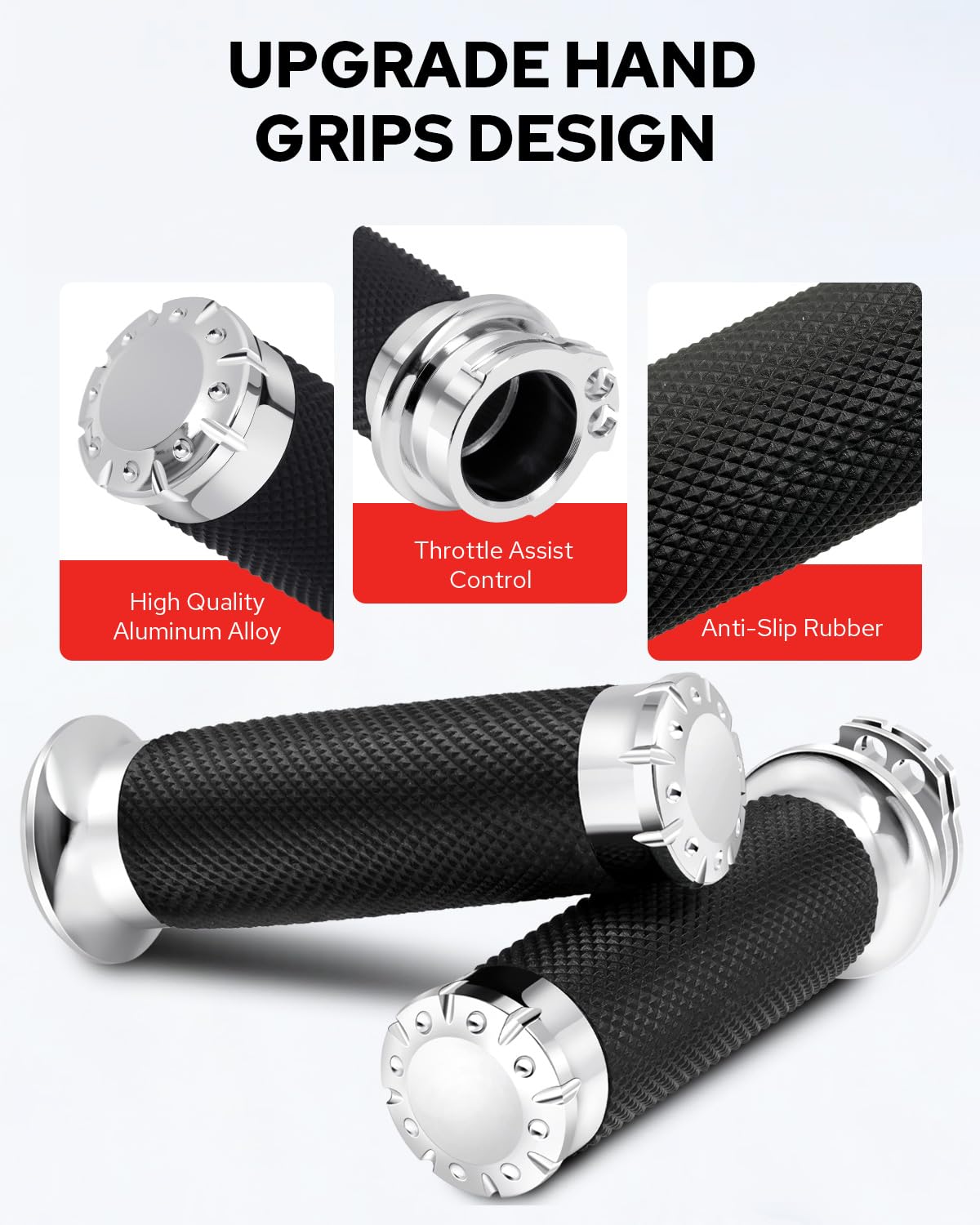 Benlari left 5inch grip chrome designed for precise throttle control