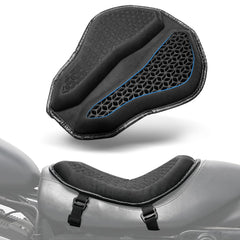 Benlari motorcycle seat cushion side profile showing ergonomic contour for comfort