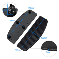 Benlari rubber footboard pads provide a non-slip surface for long rides.