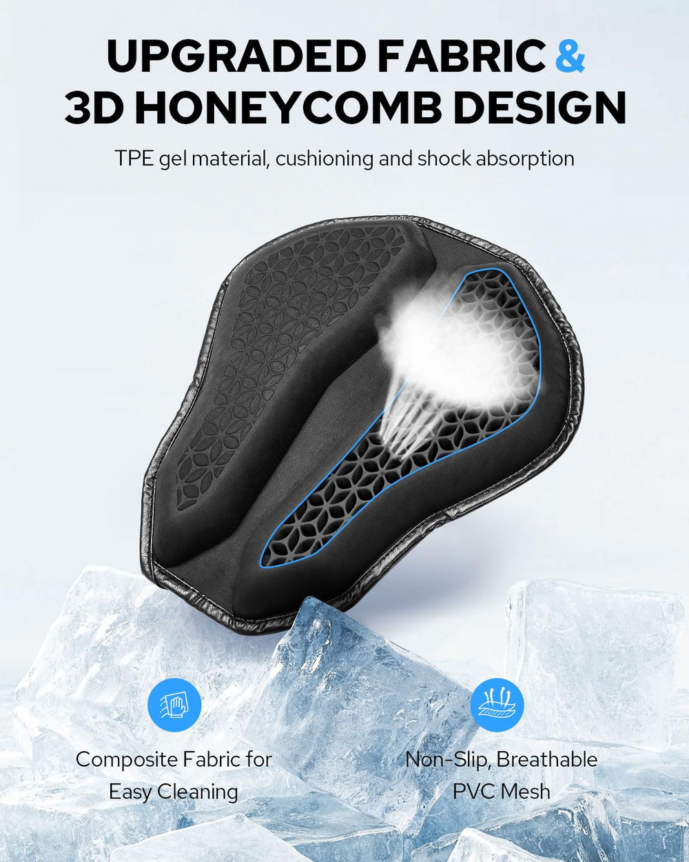 Benlari seat cushion 3D honeycomb structure promotes ventilation and comfort.