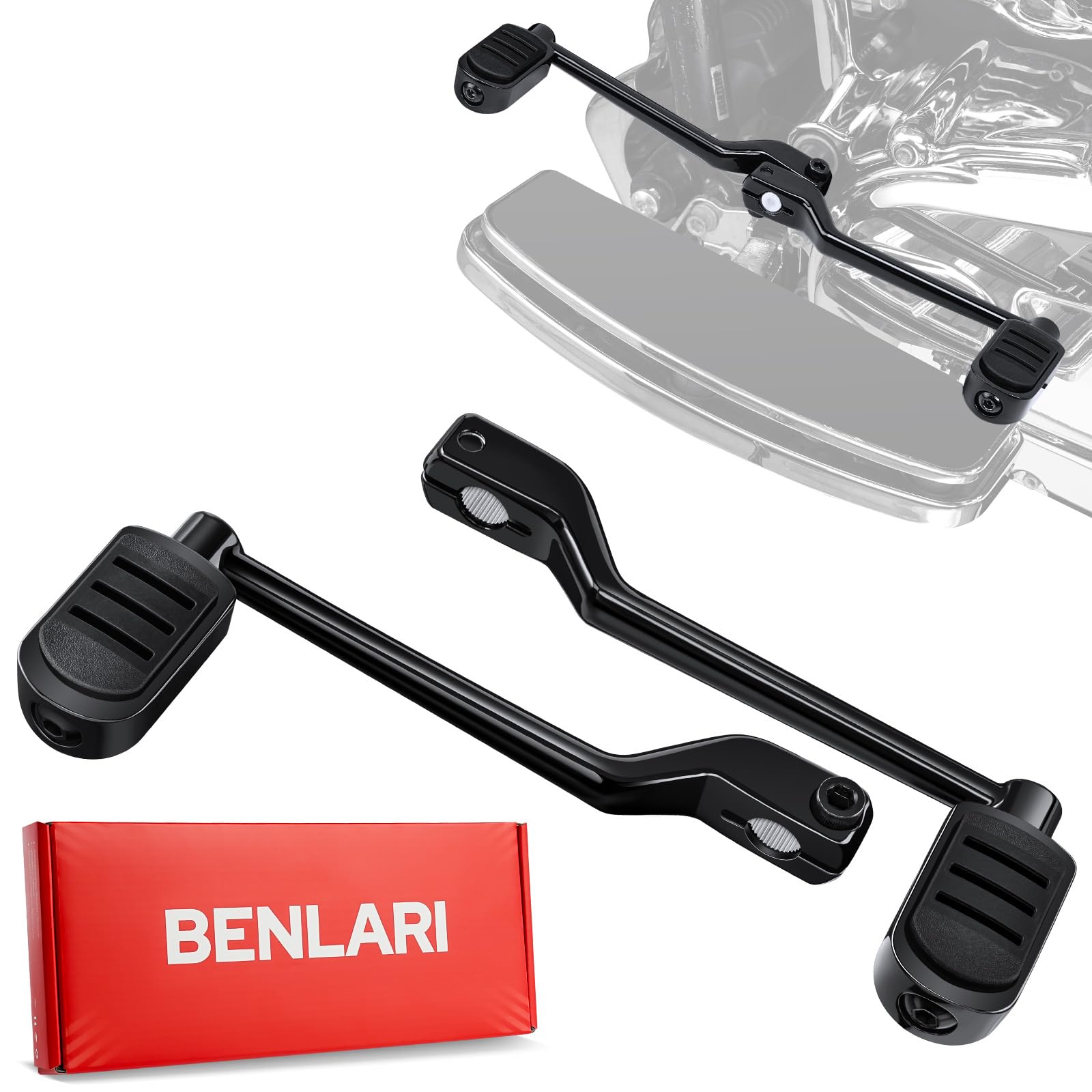 Benlari shifter lever pegs for front and rear Harley shifting with smoother operation