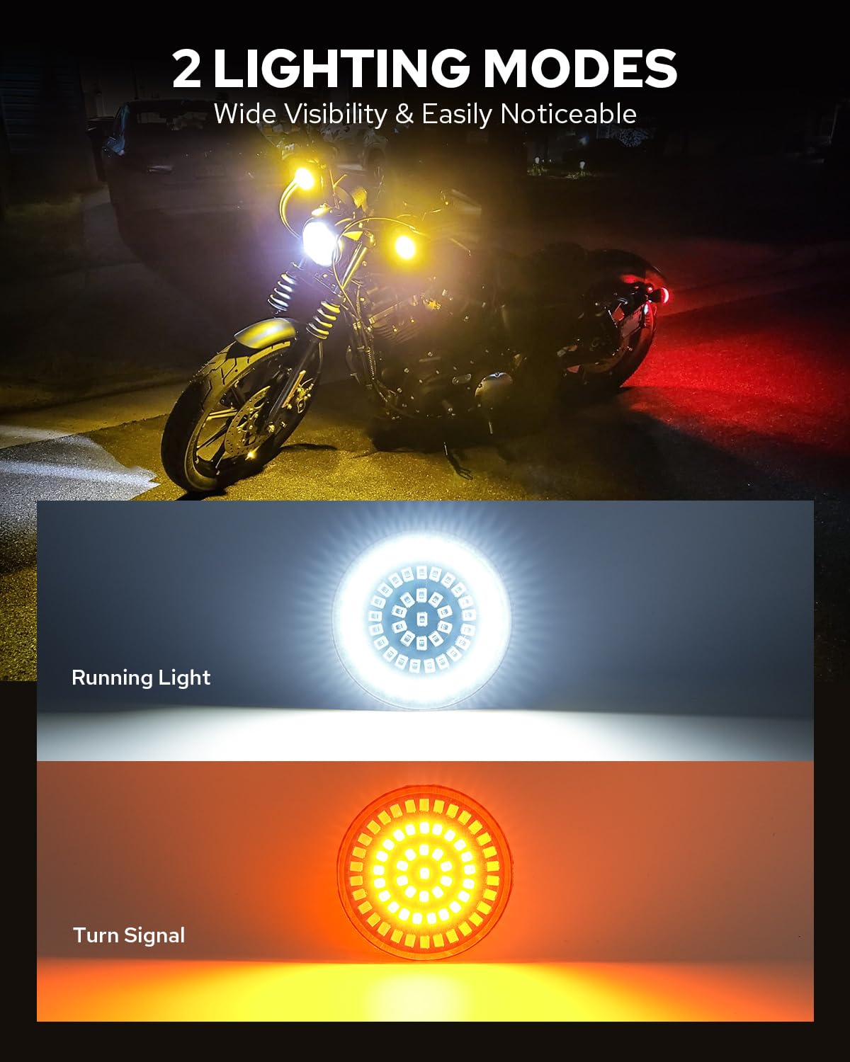 Benlari smoked lens cover provides a sleek look while protecting the LEDs.