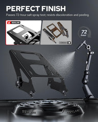 Benlari trunk rack flat load surface evenly distributes weight for stability.