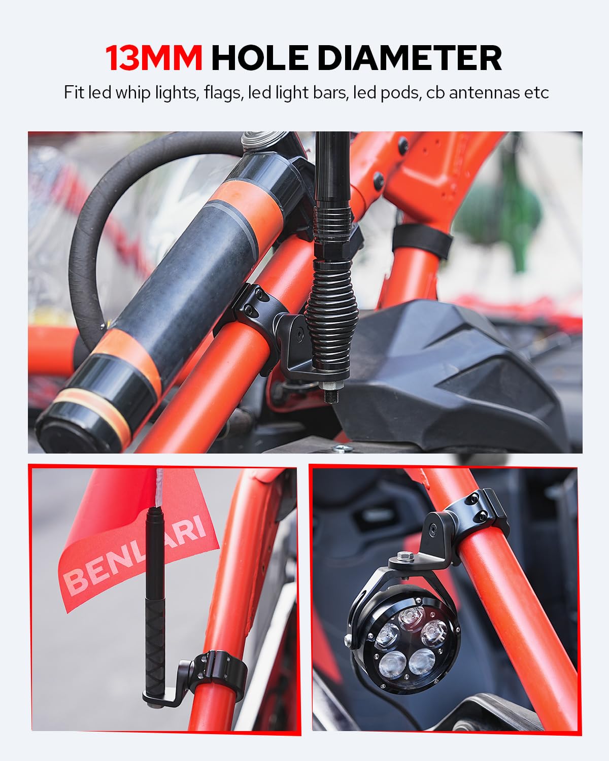 Benlari bolt-on design enables tool-free, no-drill installation.