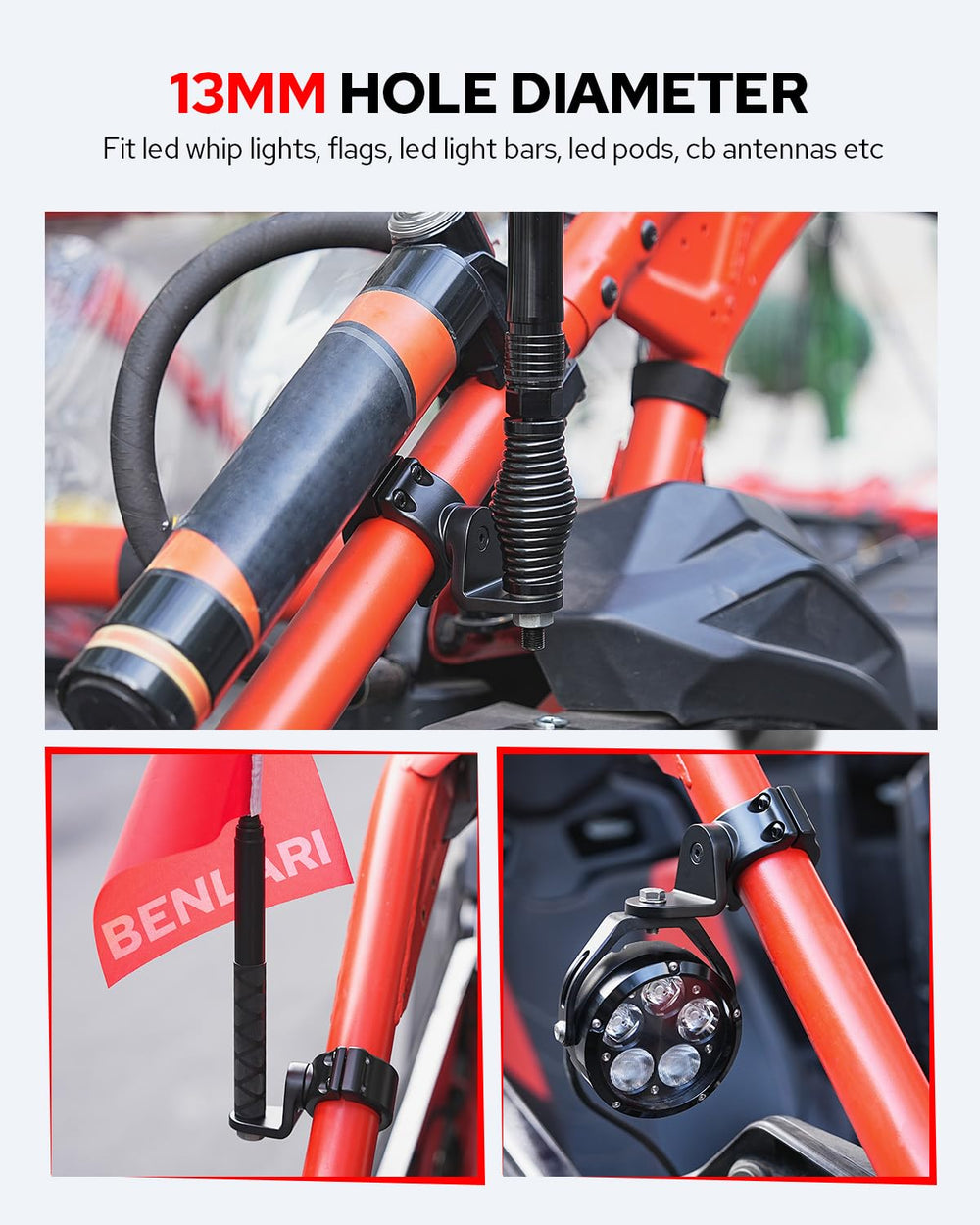 Benlari bolt-on design enables tool-free, no-drill installation.