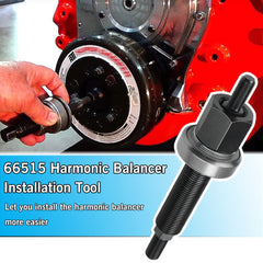 Bentolin tool aligning Chevy 350 SBC crank for precise balance