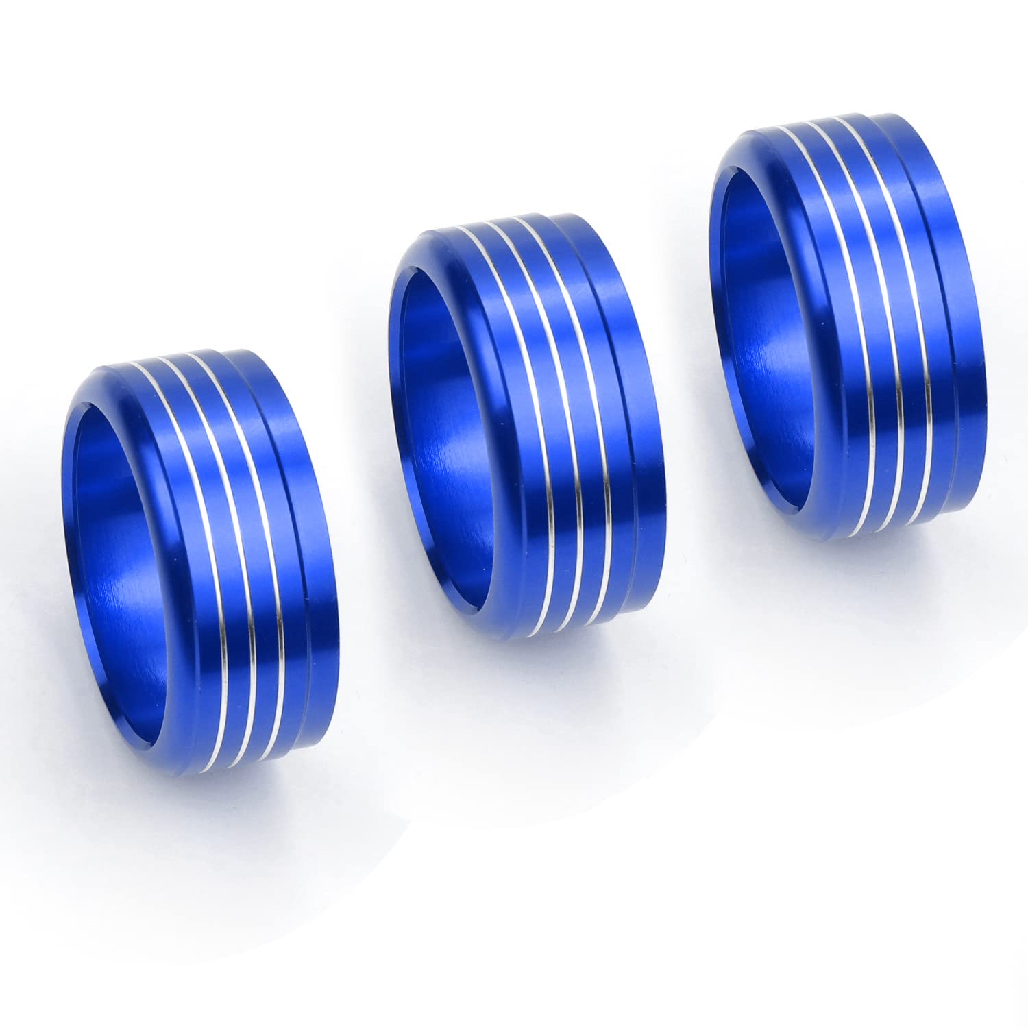 Blue ring accents add a subtle automotive flair