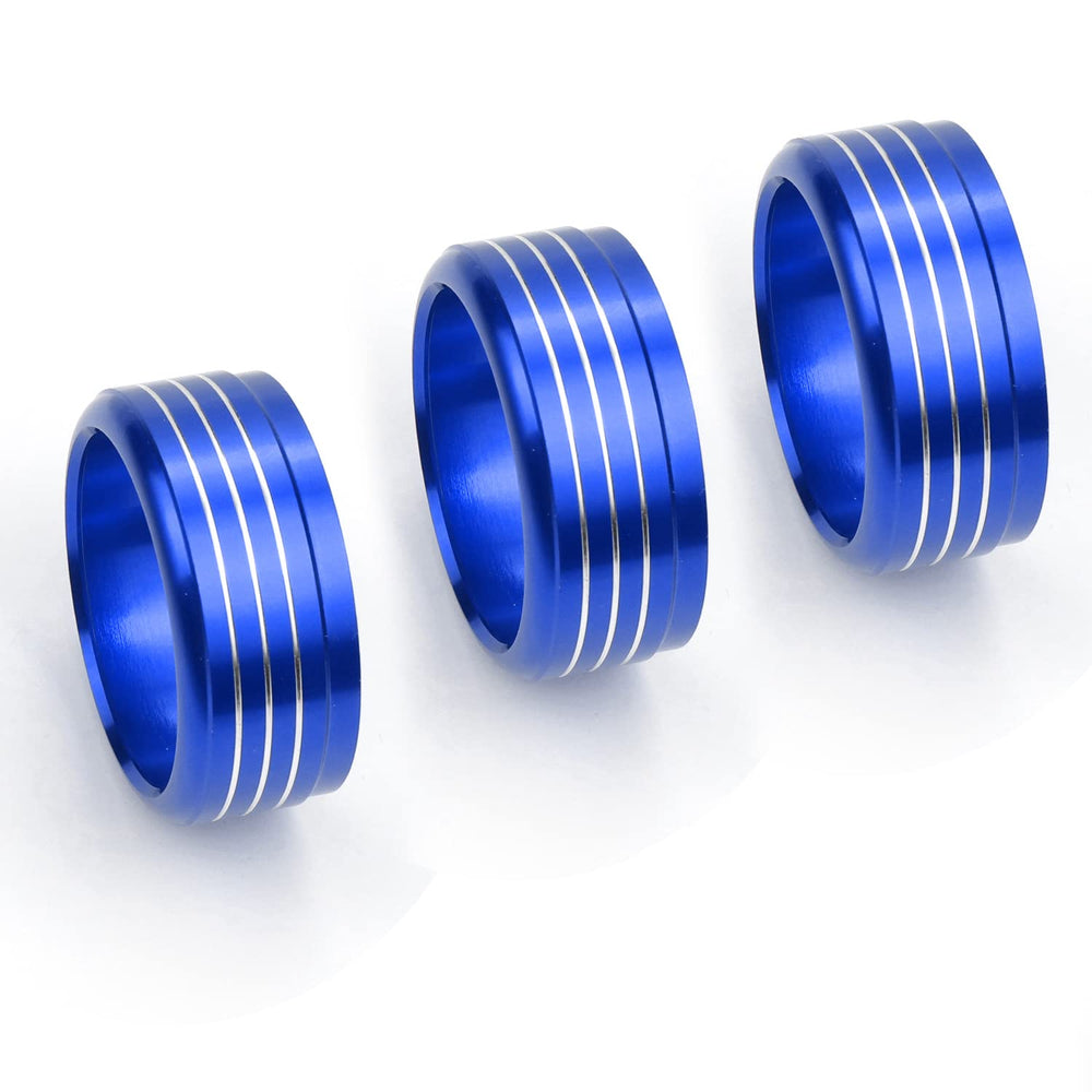 Blue ring accents add a subtle automotive flair