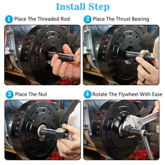 Pack includes threaded rod nut and washers for secure mounting
