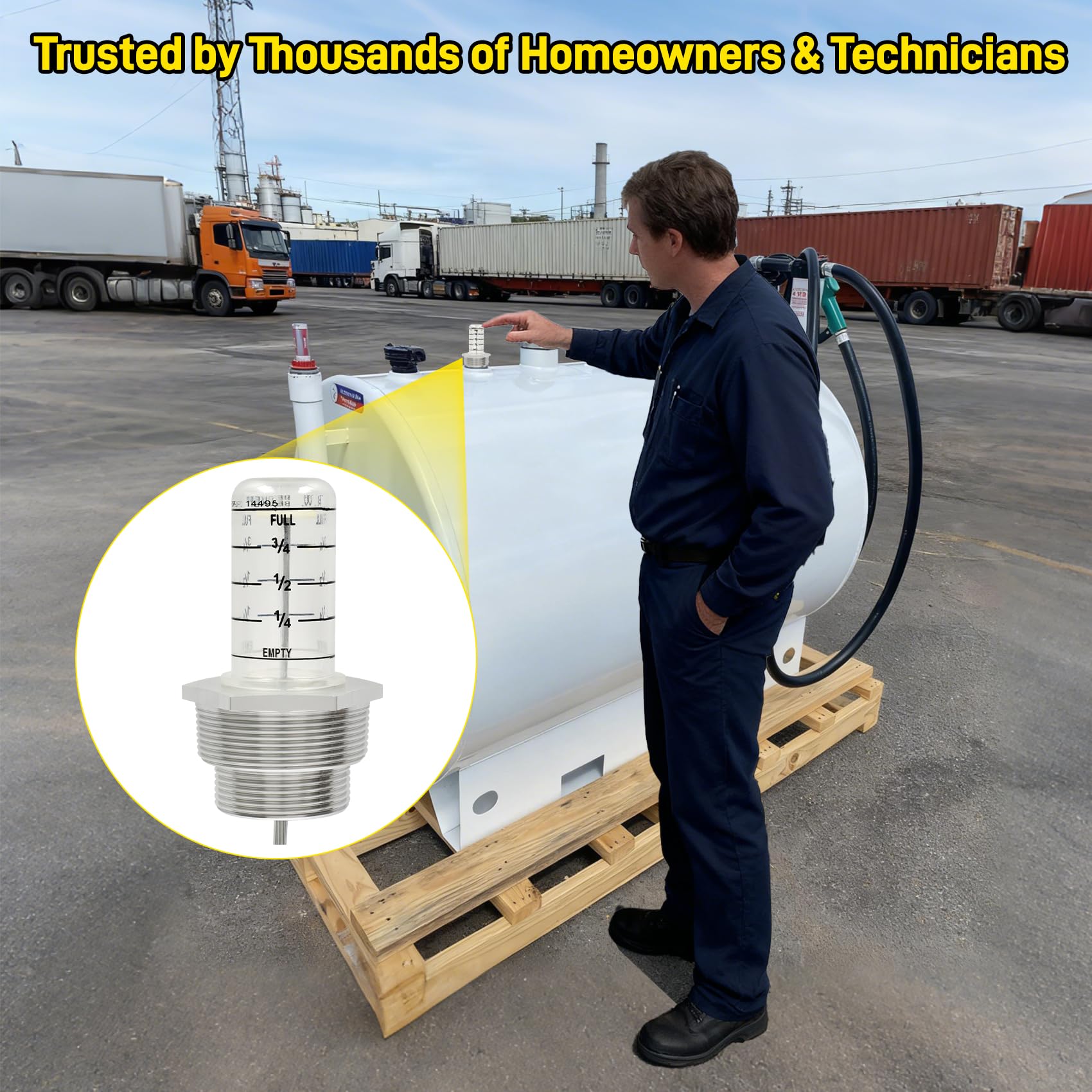 Benut gauge suits basements or outdoor tank enclosures.