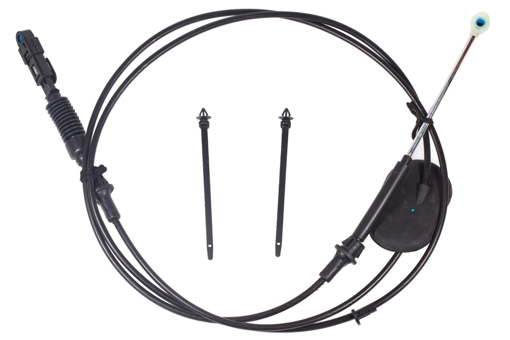 BEONEO gear shifter cable assembly in engine bay for Chevy trucks, easy installation potential.