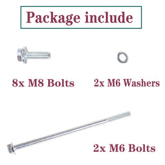 BEONEO 2x M6 flange bolts included for additional support