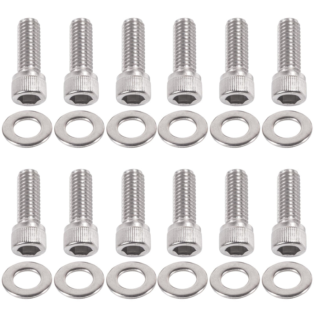 BEONEO SBC exhaust bolt kit with 12 stainless bolts for Chevy small block headers