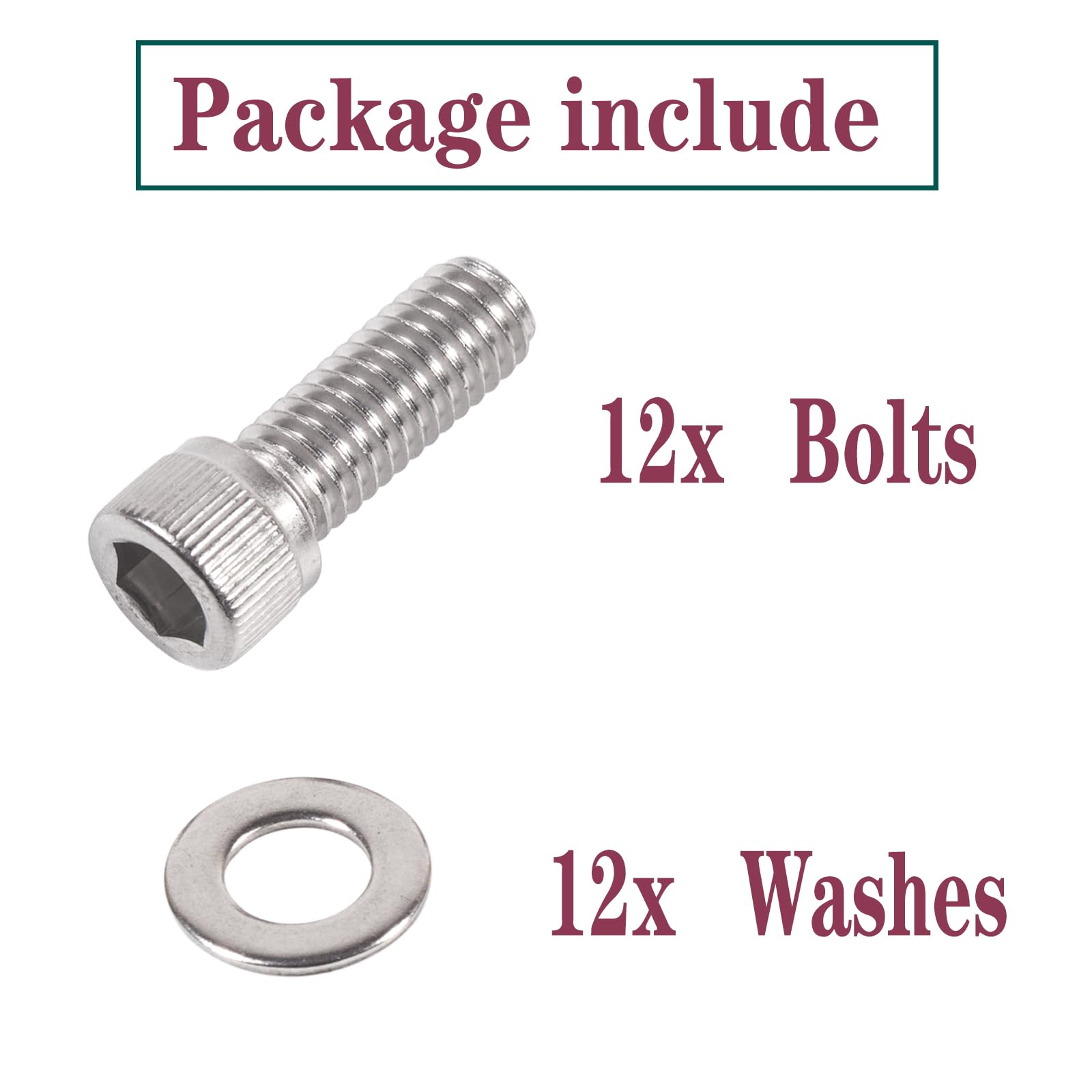 Close-up of BEONEO bolts with washers highlighting rust-resistant hardware