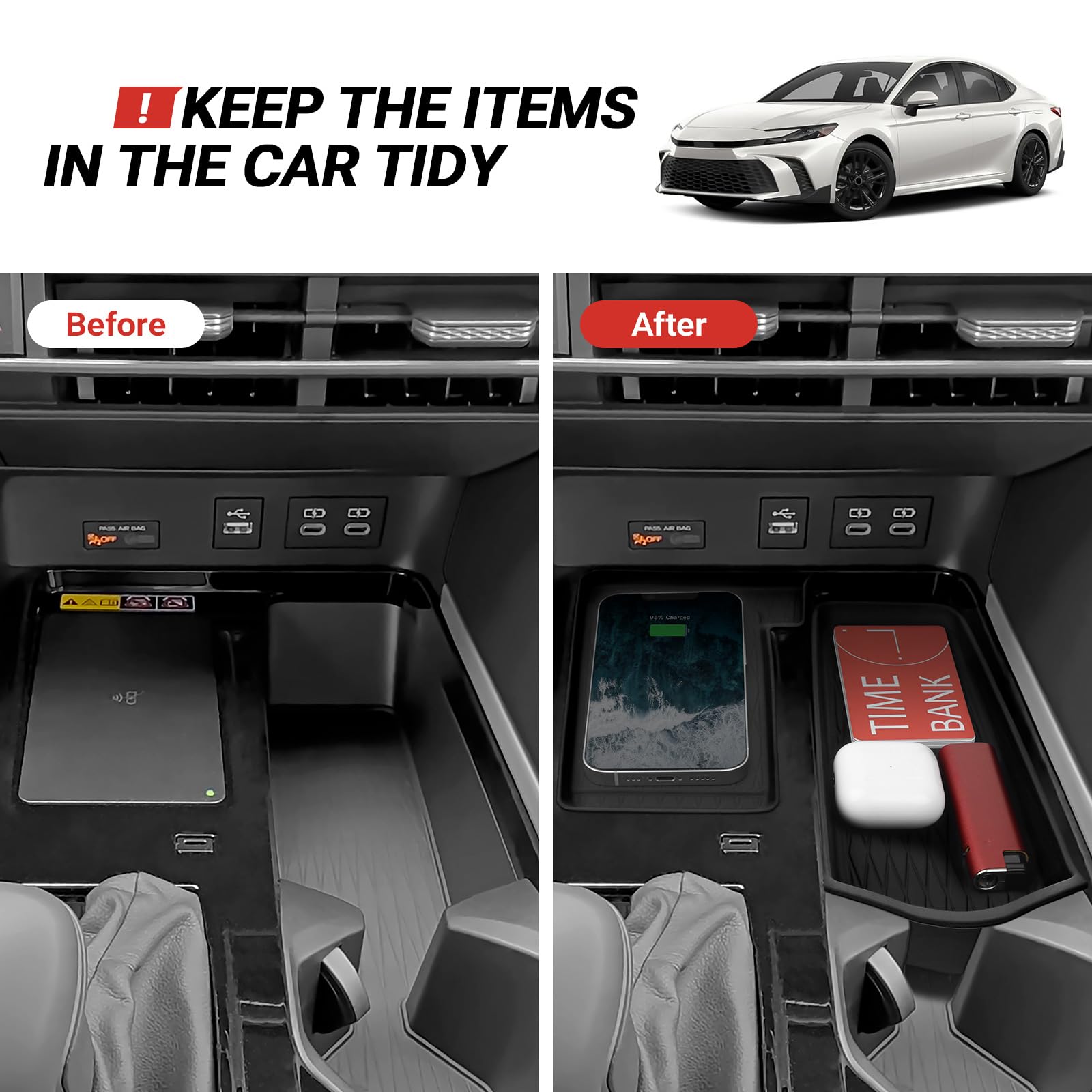 Bercicci camry fit custom interior blends with the cabin.