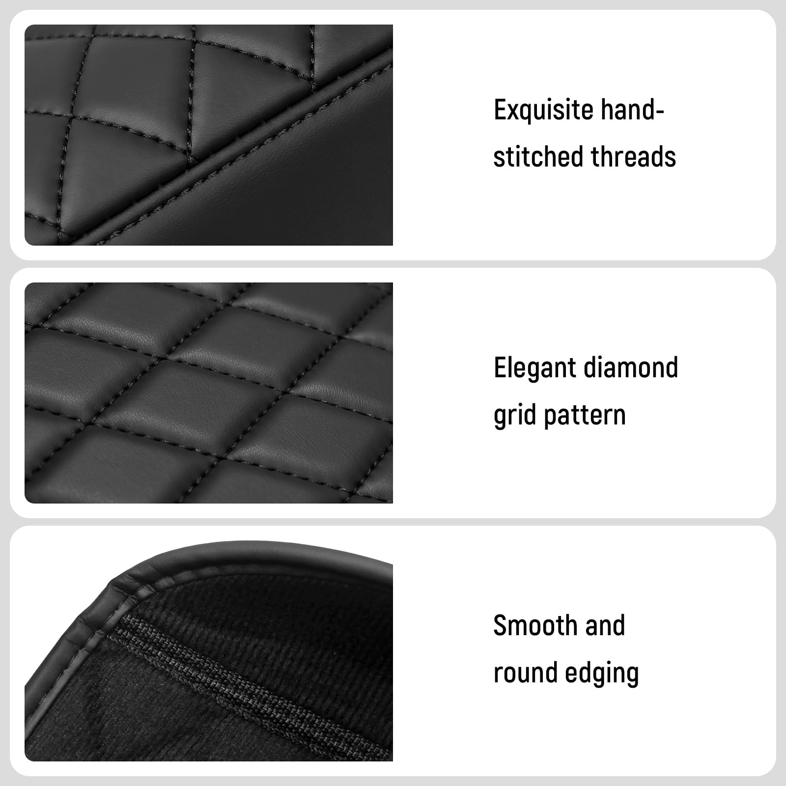 Bercicci center console cover tool-free slip-on installation.